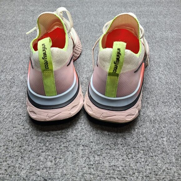 Nike React Infinity Run Flyknit 1 CW5636-100 Women’s Size 8 White Volt Track - Picture 9 of 10